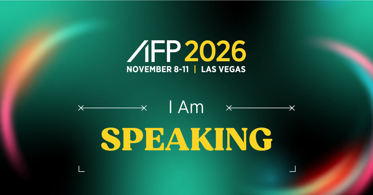 AN26 Social_Speaking AFP 2026 Las Vegas: November 8-11. I Am SPEAKING. Building partnerships.