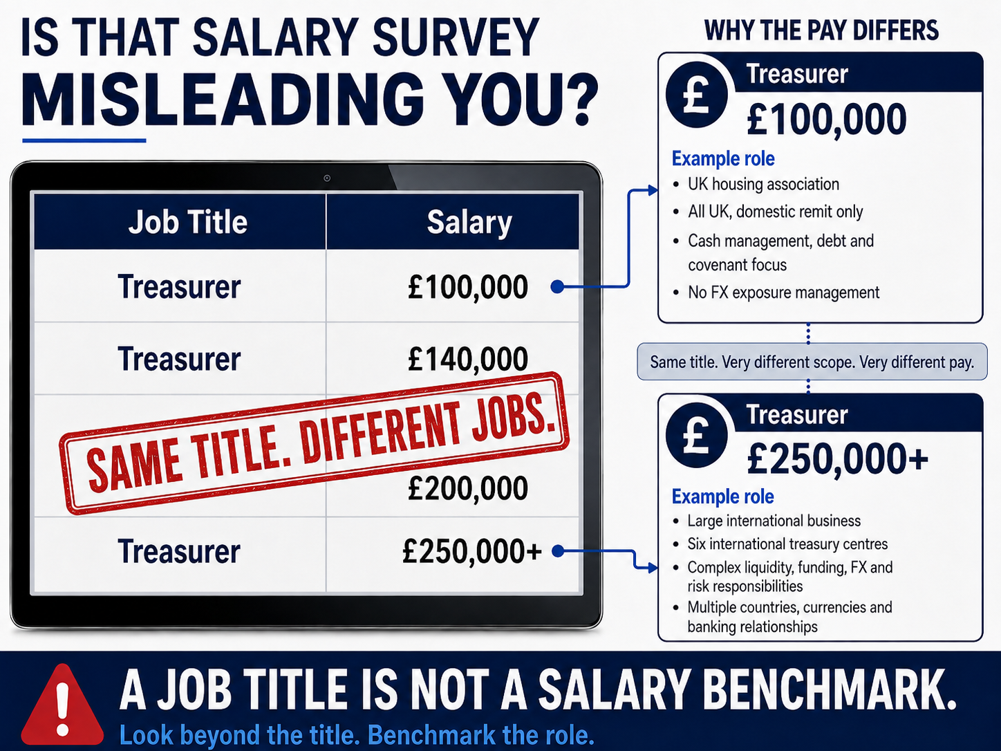 Treasurer Title Treasurer salary survey shows pay varies greatly by role, not just title.